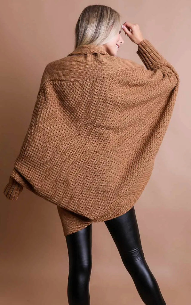 Women's Knit Sweater in Camel